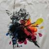 T-shirt Samouraï coloré blanc